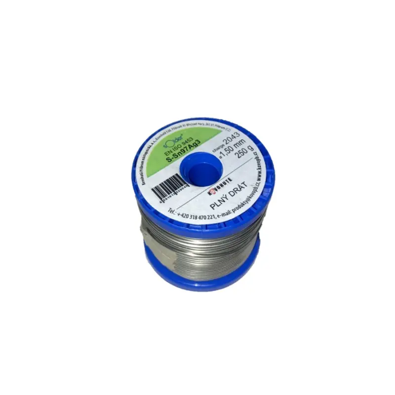 Cín Sn97Ag3 1,5mm - stříbro 250gr na cívce