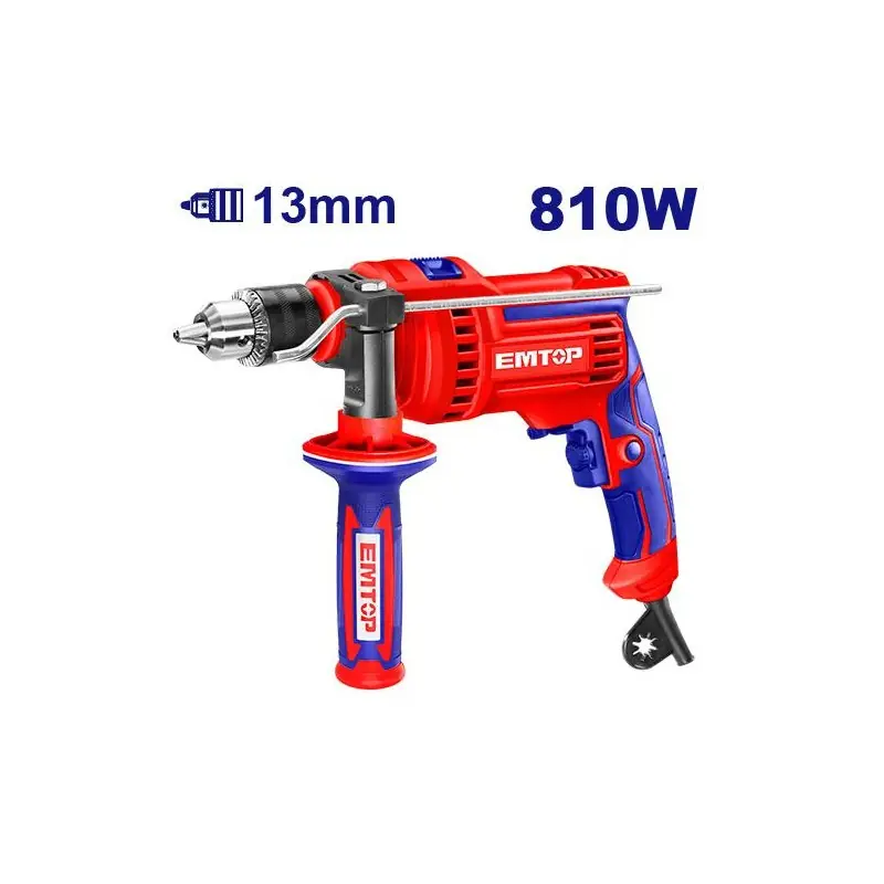 EMTOP elektrická vrtačka s příklepem 810W 13mm