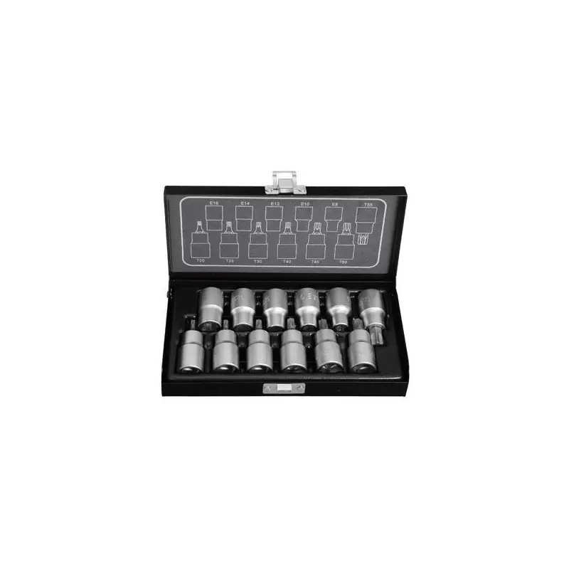 Sada gola 1/2" TORX nástrčná +zástrčná 12dílná PROTECO