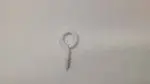 Oko s vrutem 30x14x3,5mm bílý zavřené