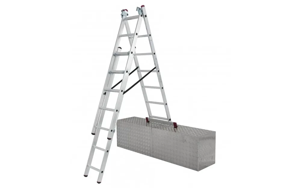 žebřík trojdílný KRAUSE 3x8 s úpravou na schody 225/320/450 cm