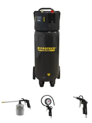 kompresor 1.5kW bezolejový vertikální HOBBY, nádoba 50L + sada pneumatického nářadí 5-dílná