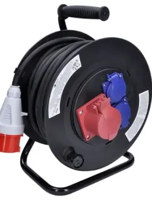 3z prodlužovací přívod - na bubnu, venk.400+230V 25m guma /PB40/
