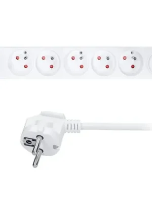 5z prodlužovací přívod s USB A+C nabíječkou 2.4A, 3m, 3 x 1mm2, bílý, vypínač /PP152USBC/