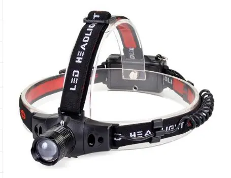 Čelová LED svítilna, 3W Cree LED, černočervená, 3 x AAA /WH18/