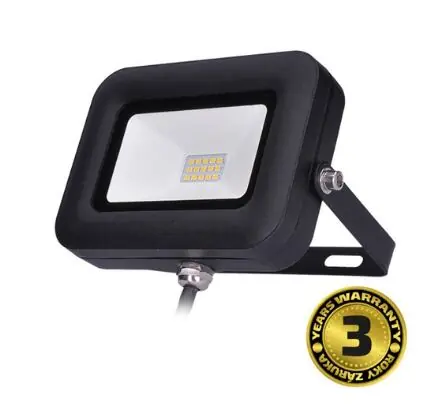 LED reflektor PRO, 10W, 850lm,5000K IP65 230V, černá /WM-10W-L/