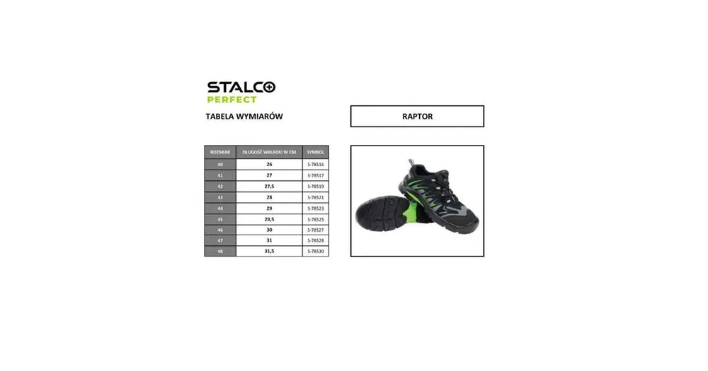 Polobotky pracovní, kožené RAPTOR, 44, STALCO PERFECT