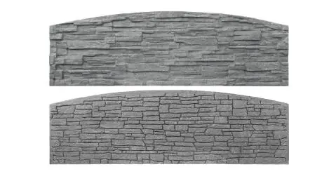 Betonová deska RADIUS štípaný kámen vzor 1-oboustranná-šedá 200*50/66*4,5cm