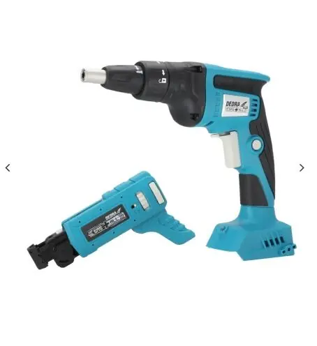 DEDRA - AKU Šroubovák do sádrokartonu 1/4" HEX s podavačem 18V DED7159