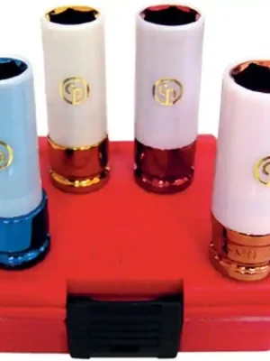 Souprava nástavců 1/2" 17-22mm prodloužené kované s plastem 4ks SS414WP