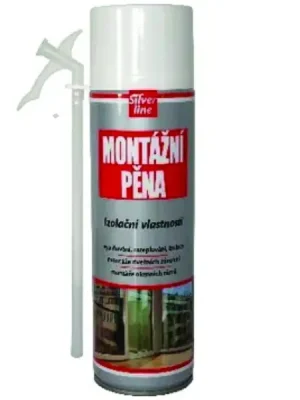 Pěna montážní trubičková 750ml - zelená Silver Line