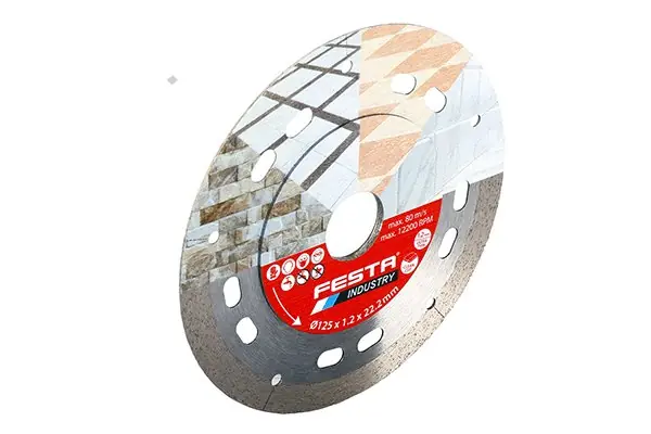 Kotouč diamantový řezný plný 125x1.2x22.2mm FESTA INDUSTRY