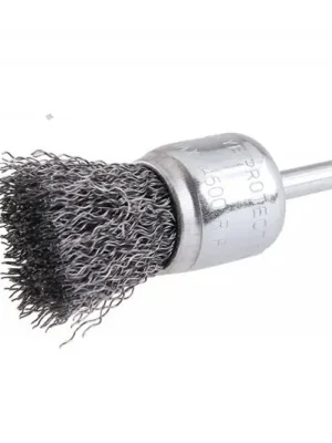 Kartáč koncový vlnitý pozinkovaný 25mm / 0,3mm - stopka 6mm FESTA