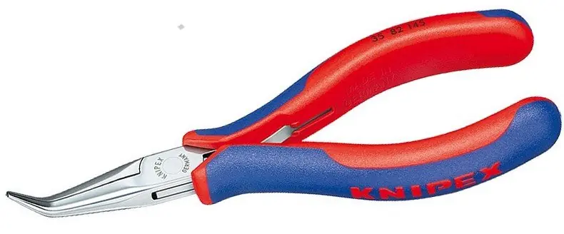 Kleště půlkulaté vyhnuté 45° 145mm pro elektroniku