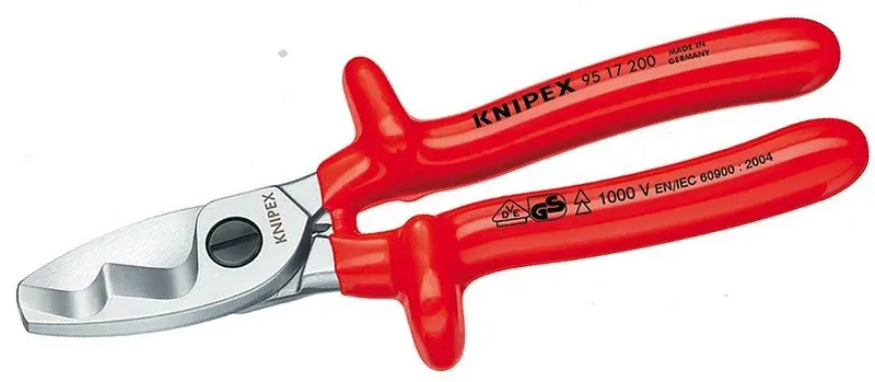 Nůžky na kabely s dvojitým břitem 200mm 1000V VDE