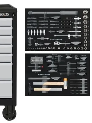 AKCE KW Dílenský vozík LT700 7 zásuvek s výbavou 337ks Basic Line