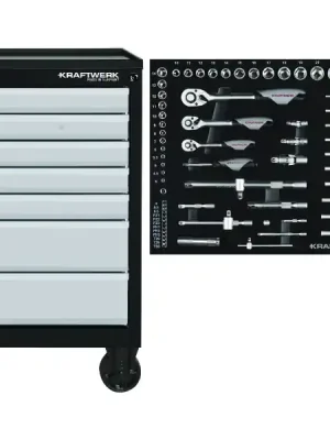 Dílenský vozík LT700 7 zásuvek + nářadí 1 modul 87ks COMPLETO EVA Basic Line