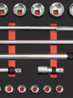 Sada gola 3/4" 19-50mm s příslušenstvím 22ks PROFI Line "L" 21ks
