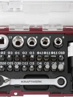 AKCE KW Sada bitů a nástavců s ráčnou 1/4" 27ks PROFI Line