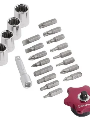 Sada bitů 1/4" COMBI - hvězdicový klíč s příslušenstvím 24ks PROFI Line