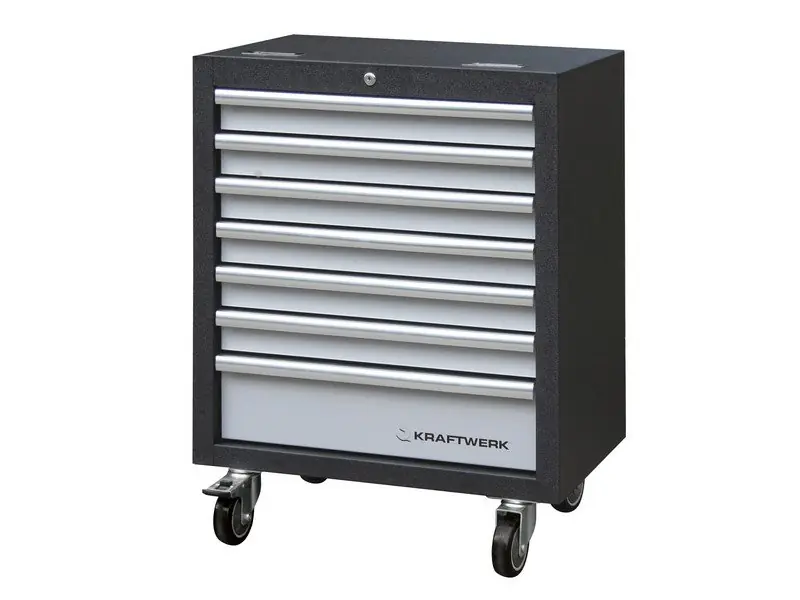 AKCE KW Dílenská skříň spodní 7 zásuvek na kolečkách 646x458x862mm MOBILIO GREY dílenský nábytek