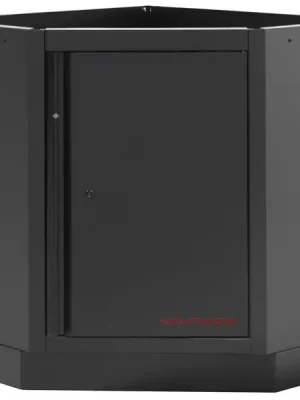 Dílenská skříň spodní rohová, 1 dveře 864/864x458x910mm MOBILIO BLACK dílenský nábytek
