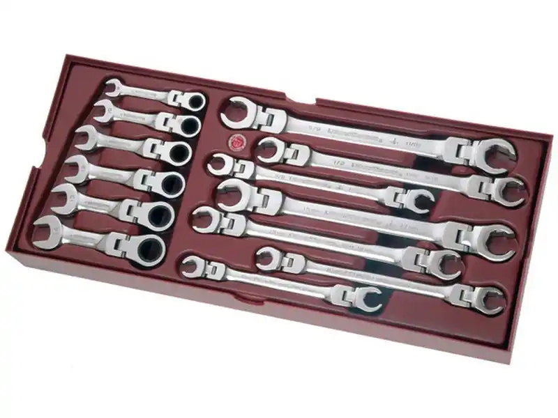 Sada klíčů CLICKRAFT STUBBY FLEX + otevřené s kloubem 13ks COMPLETO PROFI Line