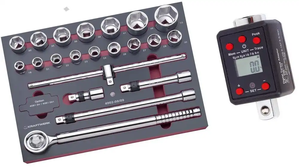 Sada gola 3/4" s teleskopickou ráčnou + adaptér 100-500Nm a příslušenstvím 22ks COMPLETO EVA PRO