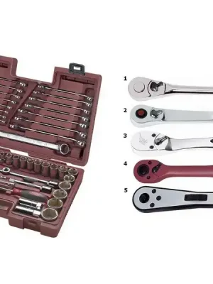 Sada gola 1/4"+1/2" 3,5-34mm + klíče 73ks - ráčny HIGHTECH PROFI Line