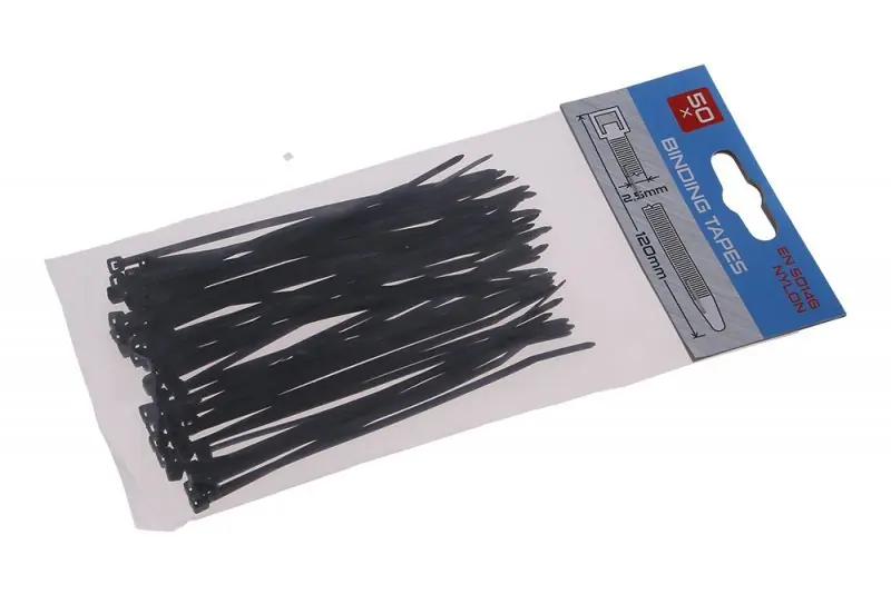 Pásky vázací 50ks černá