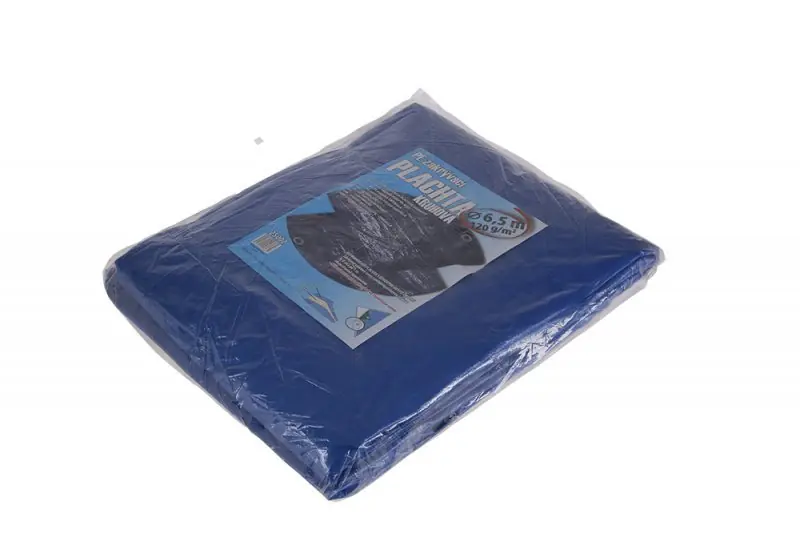 Plachta krycí PE kulatá 120g/m2 modrá/stříbrná