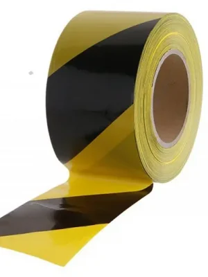 Páska výstražná PVC 80mm x 250m černo/žlutá
