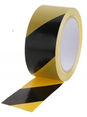 Páska výstražná lepící PVC 48mm x 33m černo/žlutá