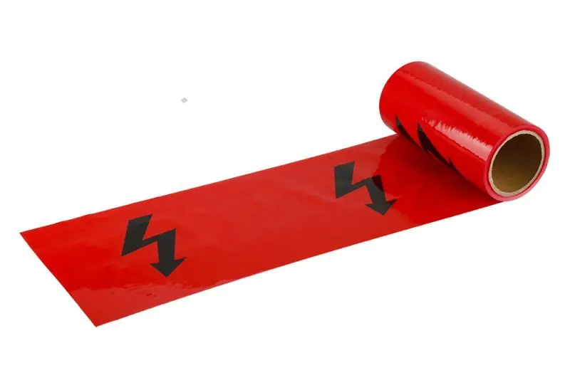 Fólie výstražná 220mm x /0,07mm piktogram el. vedení