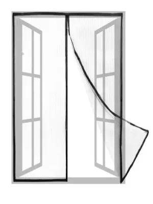 Dveřní závěs proti hmyzu magnetický 220x100cm, antracit