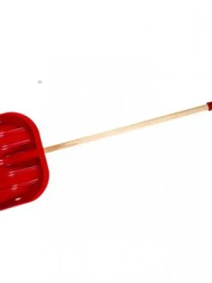 Shrnovač sněhu 480x400mm plast modrý - buková násada 1200mm