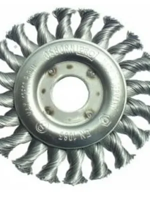 Kartáč okružní copánkový / 0,5mm nerez - otvor 22,2mm