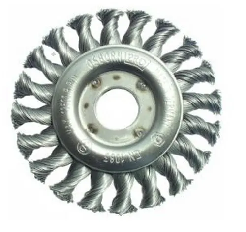 Kartáč okružní copánkový / 0,5mm nerez - otvor 22,2mm