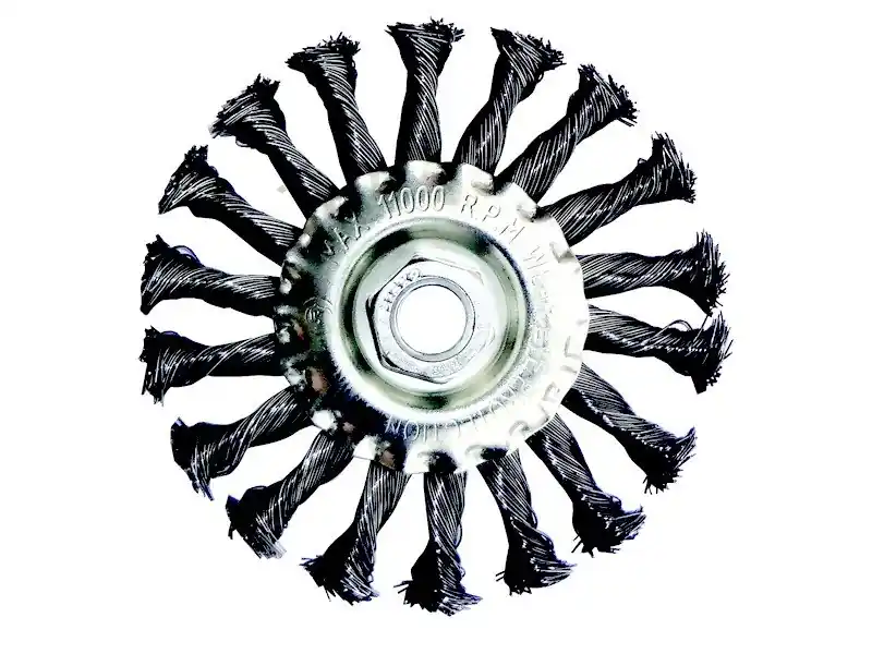 Kartáč okružní copánkový 150mm / 0,5mm nerez - M14x2