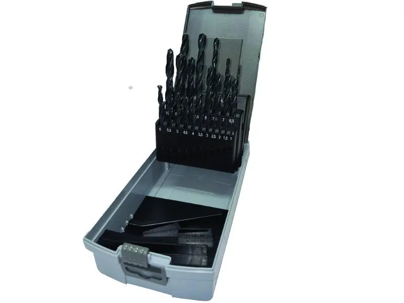 Sada vrtáků do kovu 1,0-10,5mm / 0,5mm válcované HSS-R DIN338 24ks
