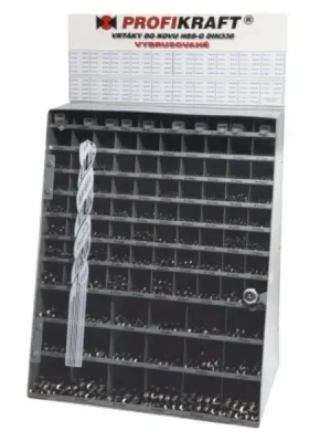 Box s vrtáky do kovu 1,0-13,0mm vybrušované HSS-G DIN338 975ks PROFI