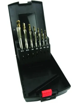 Sada závitníků M3-M12 HSS-Co DIN371/376 6H/B (přímá drážka) + vrtáky 14ks INDUSTRY