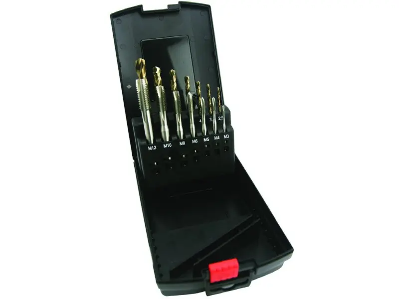 Sada závitníků M3-M12 HSS-Co DIN371/376 6H/B (přímá drážka) + vrtáky 14ks INDUSTRY