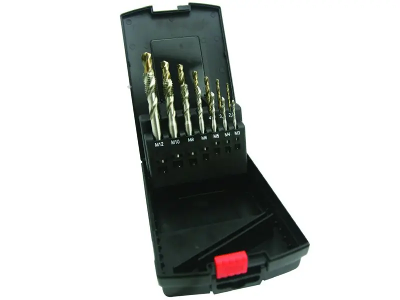 Sada závitníků M3-M12 HSS-Co DIN371/376 6H/C (spirálová drážka) + vrtáky 14ks INDUSTRY