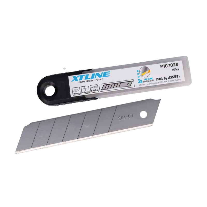Náhradní čepele (břity) SK4, 25 mm, 0,7 mm (1bal/10ks) XTLINE