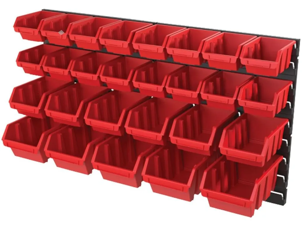 Nástěnný regál s boxy velký QBRICK