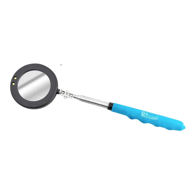 Magnetické inspekční zrcátko kulaté s LED diodami 50 mm, 280-870 mm RICHMANN