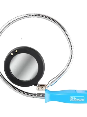 Magnetické inspekční zrcátko ohebné kulaté s LED diodami 50 mm RICHMANN
