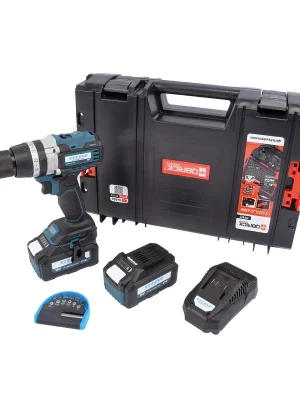 Aku vrtačka s příklepem bezuhlíková 18 V /70 Nm + 2 baterie 5.0 Ah + nabíječka 3.5 A + box XTLINE