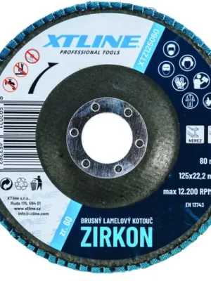 Lamelový kotouč na nerez 125mm / zrno ZIRKON XTLINE